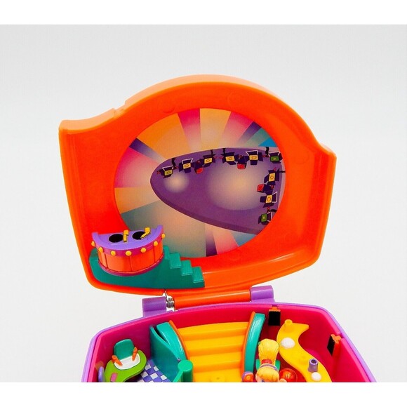 Polly Pocket CD Player With 2 Figures Bluebird Toys 1998 *No Sound Has Marks* - Picture 4 of 14